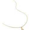 Monica Vinader Initial Pendant Necklace In 18ct Gold Vermeil/ss- L