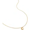 Monica Vinader Alphabet O Adjustable Necklace In Gold