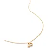Monica Vinader Alphabet P Pendant Necklace In 18ct Gold Vermeil/ss- P