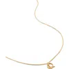Monica Vinader Alphabet Q Pendant Necklace In 18ct Gold Vermeil/ss- Q