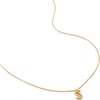 Monica Vinader Initial Pendant Necklace In 18ct Gold Vermeil/ss- S