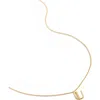 Monica Vinader Womens Gold U Letter-charm Recycled 18ct Yellow Gold-plated Vermeil Sterling-silver P