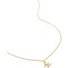 Monica Vinader Initial Pendant Necklace In 18ct Gold Vermeil/ss- W