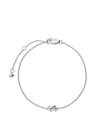 Monica Vinader S イニシャル チェーン ブレスレット In Blue