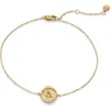 Monica Vinader Initial Stamp Charm Bracelet In 14kt Solid Gold A