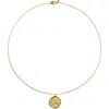 Monica Vinader Gold Initial A Stamp Chain Necklace In 18ct Gold Vermeil A