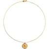 Monica Vinader Initial Stamp Pendant Necklace In 18ct Gold Vermeil D