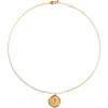 Monica Vinader Initial Stamp Pendant Necklace In 18ct Gold Vermeil F