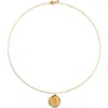 Monica Vinader Initial Stamp Pendant Necklace In 18ct Gold Vermeil G