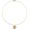Monica Vinader Initial Stamp Pendant Necklace In 18ct Gold Vermeil H