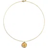 Monica Vinader Initial Stamp Pendant Necklace In 18ct Gold Vermeil J