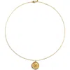 Monica Vinader Initial Stamp Pendant Necklace In 18ct Gold Vermeil K