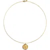 Monica Vinader Initial Stamp Pendant Necklace In 18ct Gold Vermeil L