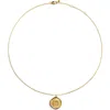 Monica Vinader Initial Stamp Pendant Necklace In 18ct Gold Vermeil M