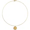 Monica Vinader Initial Stamp Pendant Necklace In 18ct Gold Vermeil N