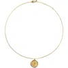 Monica Vinader Initial Stamp Pendant Necklace In 18ct Gold Vermeil P