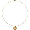 Monica Vinader Initial Stamp Pendant Necklace In 18ct Gold Vermeil R