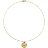 Monica Vinader Initial Stamp Pendant Necklace In 18ct Gold Vermeil U
