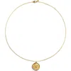 Monica Vinader Initial Stamp Pendant Necklace In 18ct Gold Vermeil V
