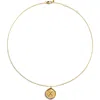 Monica Vinader Initial Stamp Pendant Necklace In 18ct Gold Vermeil X