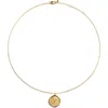 Monica Vinader Initial Stamp Pendant Necklace In 18ct Gold Vermeil Y