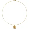 Monica Vinader Initial Stamp Pendant Necklace In 18ct Gold Vermeil Z
