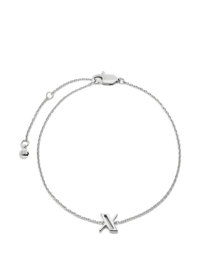Monica Vinader Initial X Chain Bracelet In Metallic