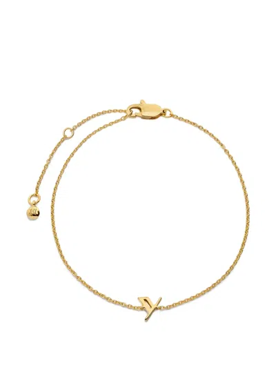 Monica Vinader Initial Y Chain Bracelet In Gold