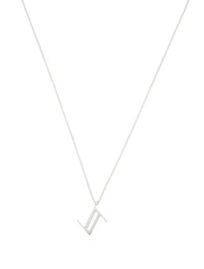 Pre-owned Monica Vinader Initial Z Pendant Necklace, 18" In Multi