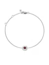 Monica Vinader Womens January Birthstone Garnet And Sterling-silver Bracelet In Silver