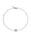 Monica Vinader Sterling Silver April Birthstone Chain Bracelet Lab Grown Diamond In Metallic