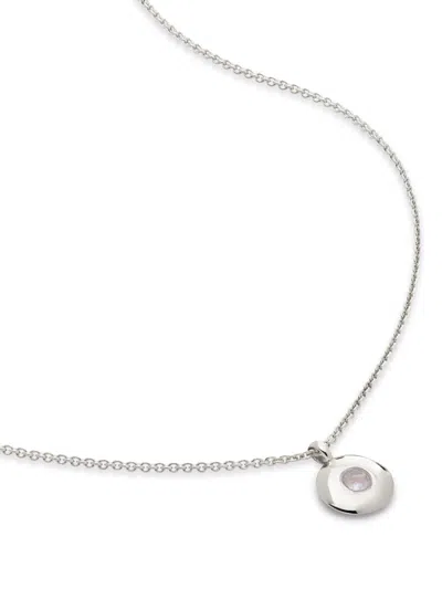 Monica Vinader June Birthstone Necklace In 银色