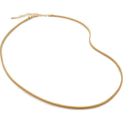 Monica Vinader Juno Fine Chain Necklace In 18ct Gold Vermeil/ss