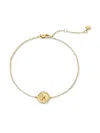 Monica Vinader Gold Mini Initial K Stamp Chain Bracelet In Gold