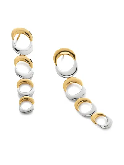 Monica Vinader Kissing Moon Cocktail Drop Earrings In Gold