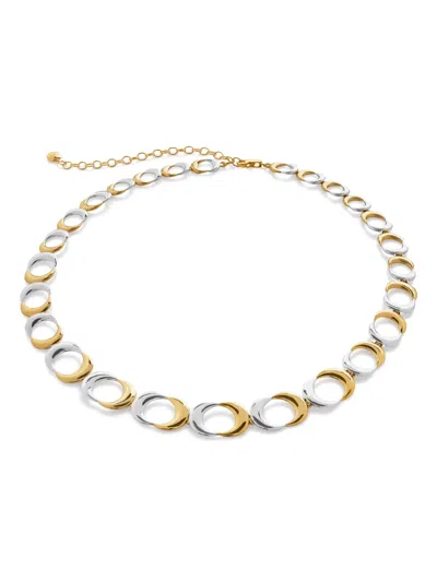 Monica Vinader Kissing Moon Necklace In 18ct Gold Vermeil