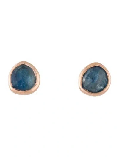 Pre-owned Monica Vinader Kyanite Mv Siren Stud Earrings In Multicolor