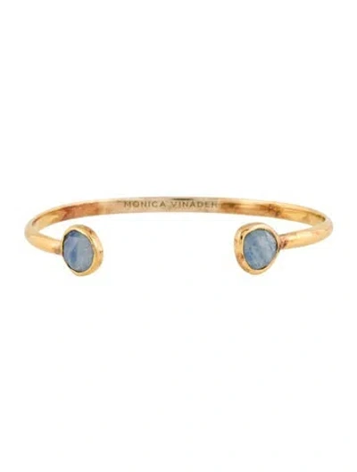 Pre-owned Monica Vinader Kyanite Siren Thin Cuff Bracelet, 6.5" In Multi