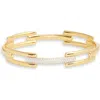 Monica Vinader Lab Created Diamond Bangle In Gold