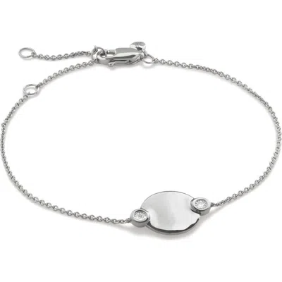 MONICA VINADER MONICA VINADER LAB CREATED DIAMOND ENGRAVABLE DISC BRACELET