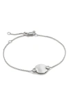 Monica Vinader Lab Created Diamond Engravable Disc Bracelet In Silver