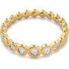 Monica Vinader Lab Created Diamond Half Eternity Ring In Gold