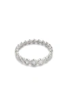 Monica Vinader Sterling Silver Graduated Diamond Half Eternity Ring Lab Grown Diamond In Sterling Silver / Diamond