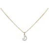 Monica Vinader Lab Created Diamond Initial Pendant Necklace In Green