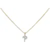 Monica Vinader Lab Created Diamond Initial Pendant Necklace In Metallic