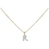 Monica Vinader Lab Created Diamond Initial Pendant Necklace In Metallic