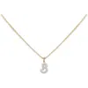 Monica Vinader Lab Created Diamond Initial Pendant Necklace In Gold