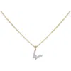 Monica Vinader Lab Created Diamond Initial Pendant Necklace In Gold