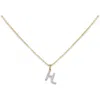 Monica Vinader Lab Created Diamond Initial Pendant Necklace In Gold