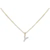 Monica Vinader Lab Created Diamond Initial Pendant Necklace In Gold